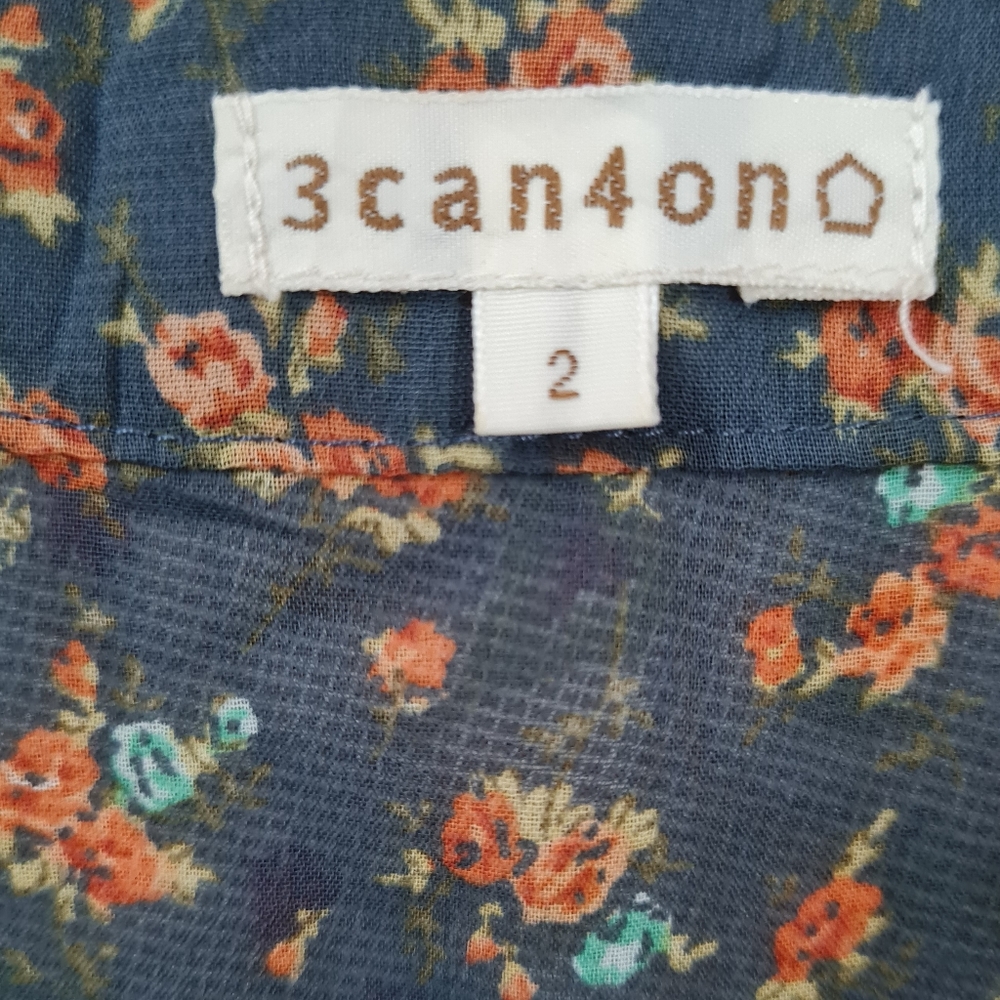 Size- M, 3can4on printed georgette top - Picture 6 of 7